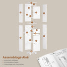 Armoire de Salle de Bain Meuble de Rangement avec Tiroir Étagères Réglables 2 Étagères Ouvertes 30 x 30 x 180 cm Blanc