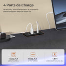 AOGLLATI  Lit avec rangement équipé d'un éclairage LED d'un port USB et d'un grand tiroir  tête de lit réglable sur deux hauteurs  160 x 200 cm