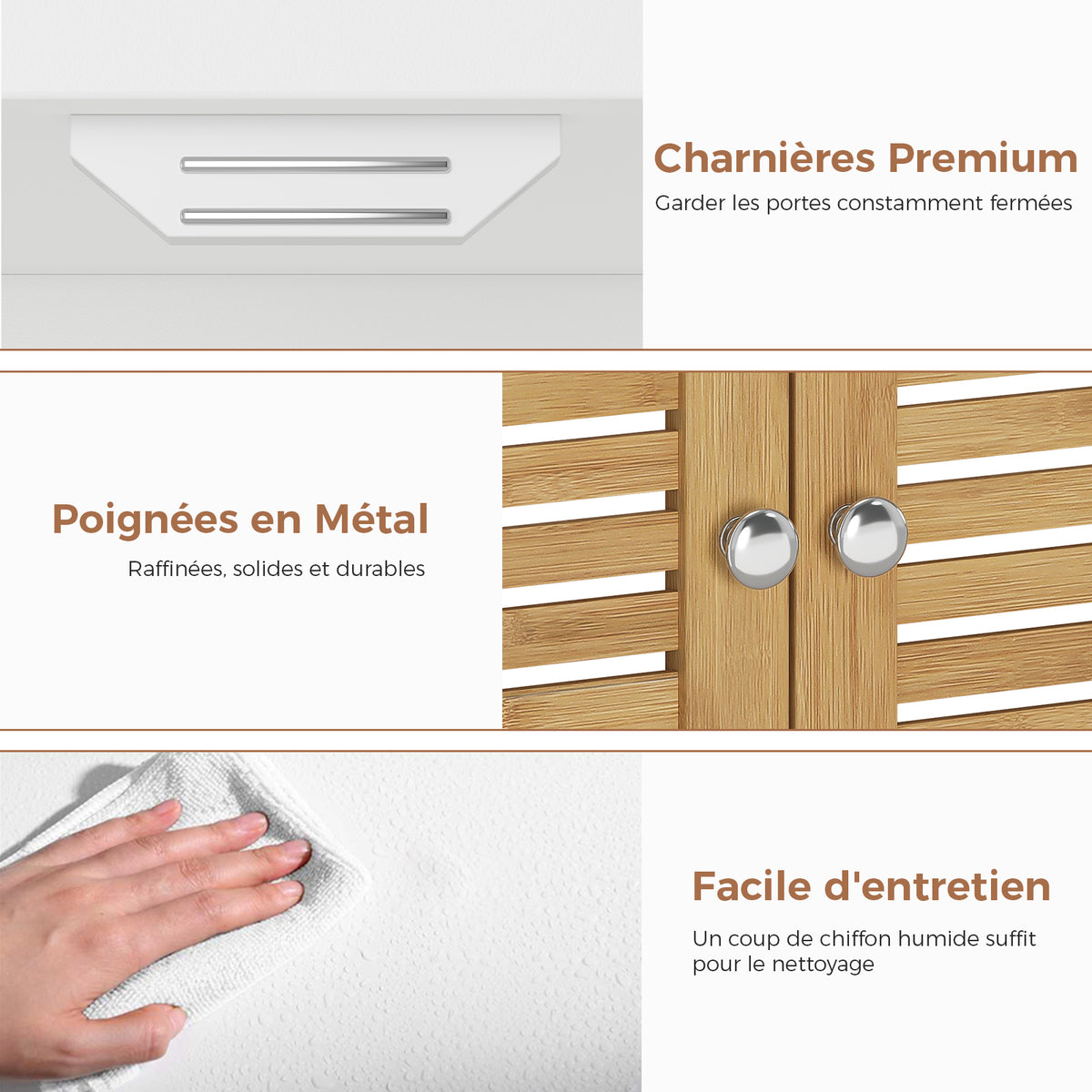 AOGLLATI Meuble sous-vasque meuble de salle de bains avec tiroirs et étagères réglables 2 compartiments derrière les portes 30 x 75 x 60 cm blanc