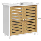 AOGLLATI Meuble sous-vasque meuble de salle de bains avec tiroirs et étagères réglables 2 compartiments derrière les portes 30 x 75 x 60 cm blanc