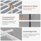 Canapé-lit pliant AOGLLATI 90 x 200 avec multiprise et éclairage LED canapé-lit rembourré doté de 6 compartiments de rangement et d'un espace de rangement sous le lit