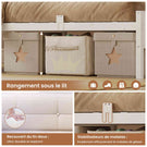 Canapé-lit pliant AOGLLATI 90 x 200 avec multiprise et éclairage LED canapé-lit rembourré doté de 6 compartiments de rangement et d'un espace de rangement sous le lit