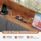 AOGLLATI Canapé Lit 90x200 avec Rangement Lit Coffre 90x200 avec Multiprise et Éclairage LED