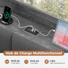 AOGLLATI Canapé Lit 90x200 avec Rangement Lit Coffre 90x200 avec Multiprise et Éclairage LED