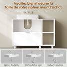 Meuble Salle de Bain Meuble sous Lavabo ave 2 Grand Tiroirs 2 Étagères Ouvertes Installation Possible à Droite ou à Gauche