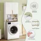 AOGLLATI Meuble Machine à Laver  Meuble Toilette avec Étagère Réglables  2 Compartiments Ouverts