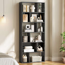 Bibliothèque Étagère à 6 Niveaux Cloison Séparateur, Présentoir Meuble de Rangement avec 12 Compartiments Ouverts