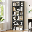 Bibliothèque Étagère à 6 Niveaux Cloison Séparateur, Présentoir Meuble de Rangement avec 12 Compartiments Ouverts