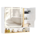 Meuble de Salle de Bain avec Éclairage LED et Miroir HD Armoire Miroir Salle de Bain avec 3 Étagères Réglables