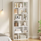 Bibliothèque Étagère à 6 Niveaux Cloison Séparateur, Présentoir Meuble de Rangement avec 12 Compartiments Ouverts