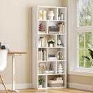 Bibliothèque Étagère à 6 Niveaux Cloison Séparateur, Présentoir Meuble de Rangement avec 12 Compartiments Ouverts