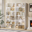 Bibliothèque Étagère à 6 Niveaux Cloison Séparateur, Présentoir Meuble de Rangement avec 12 Compartiments Ouverts