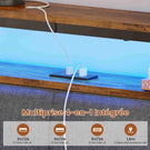 Lit AOGLLATI 160 x 200 lit double équipé d'un éclairage LED de 4 ports USB de 2 étagères ouvertes et d'un espace de rangement de 31 cm sous le sommier