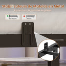Lit AOGLLATI 140 x 200 lit double équipé d'un éclairage LED de 4 ports USB de 2 étagères ouvertes et d'un espace de rangement de 31 cm sous le sommier