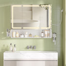 Armoire Murale Salle de Bain avec Éclairage LED & Prise Armoire de Toilette avec Miroir HD Étagère Réglable