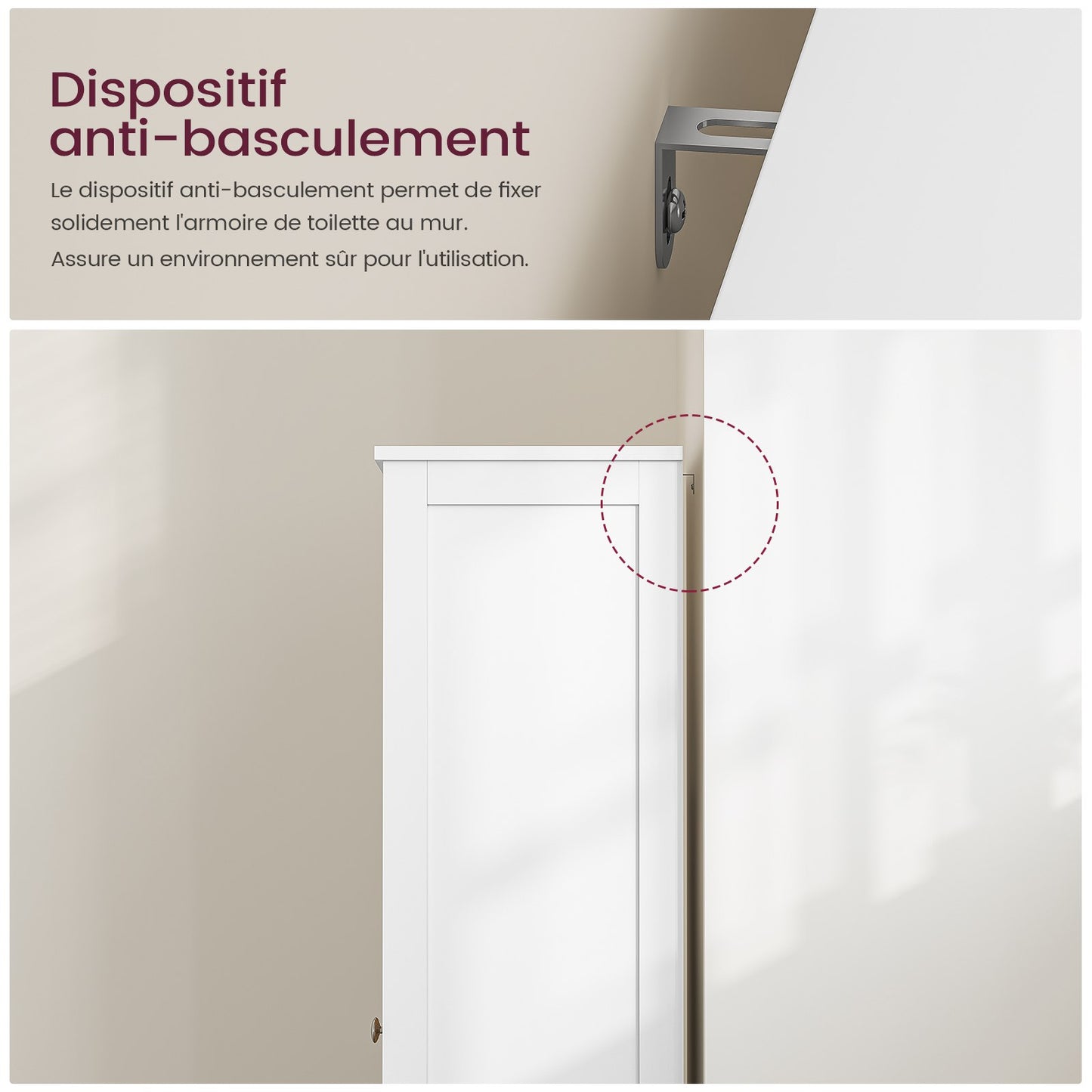 Meuble de salle de bains meuble de rangement de cuisine doté de 2 étagères ouvertes et de 2 portes en bambou adapté à la salle à manger à la cuisine et au salon 60 x 30 x 100 cm