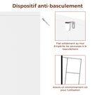 AOGLLATI Meuble Colonne de Salle de Bain Armoire Haute Cuisine avec 3 Étagères Réglables et Ouvertes 4 Portes en Bambou Meuble de Rangement pour Salon Cuisine Salle de Bain 60x30x170 cm