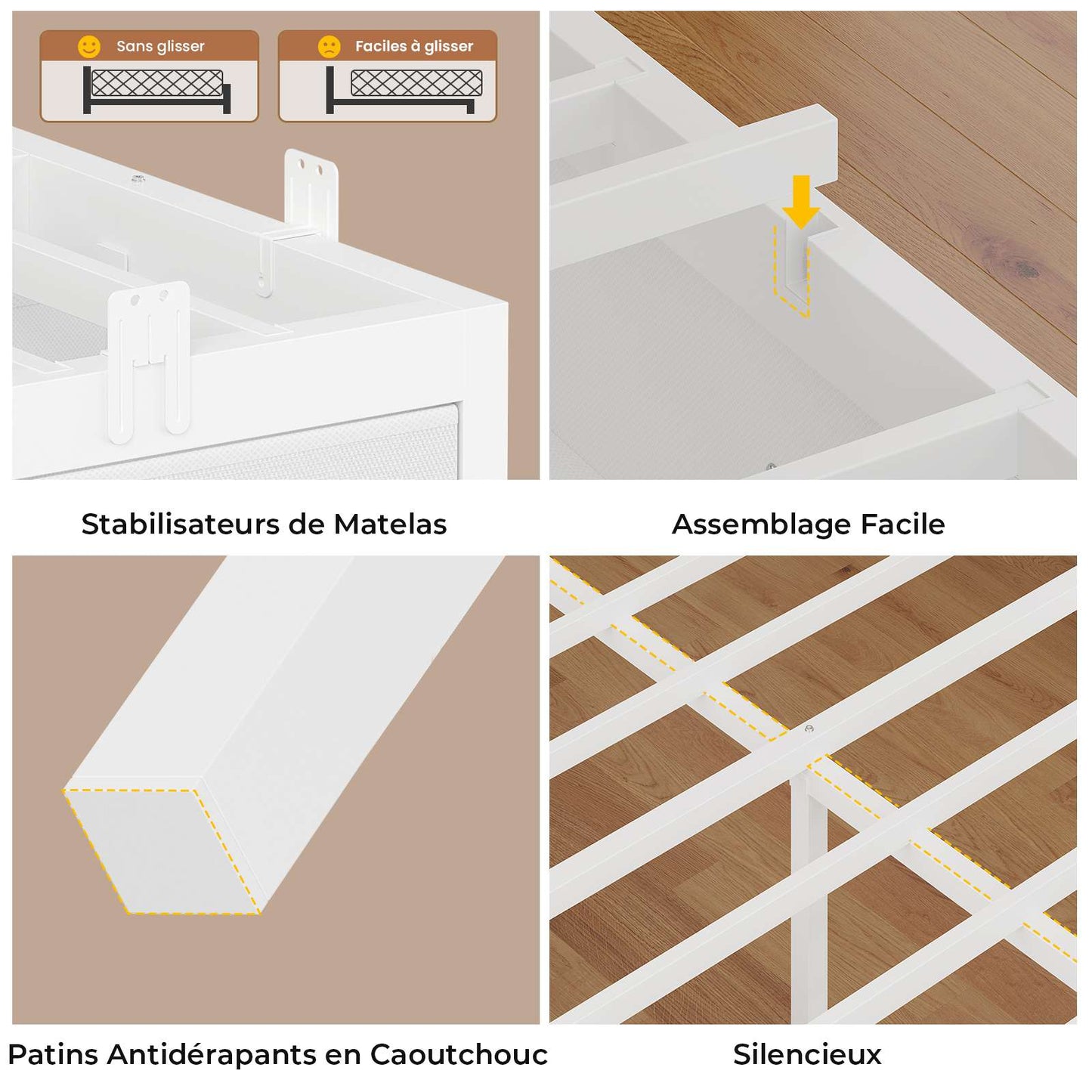 Canapé-lit AOGLLATI à dossier rabattable avec éclairage LED et multiprise lit 90 x 190 avec sommier métallique 3 compartiments de rangement ouverts et 6 tiroirs