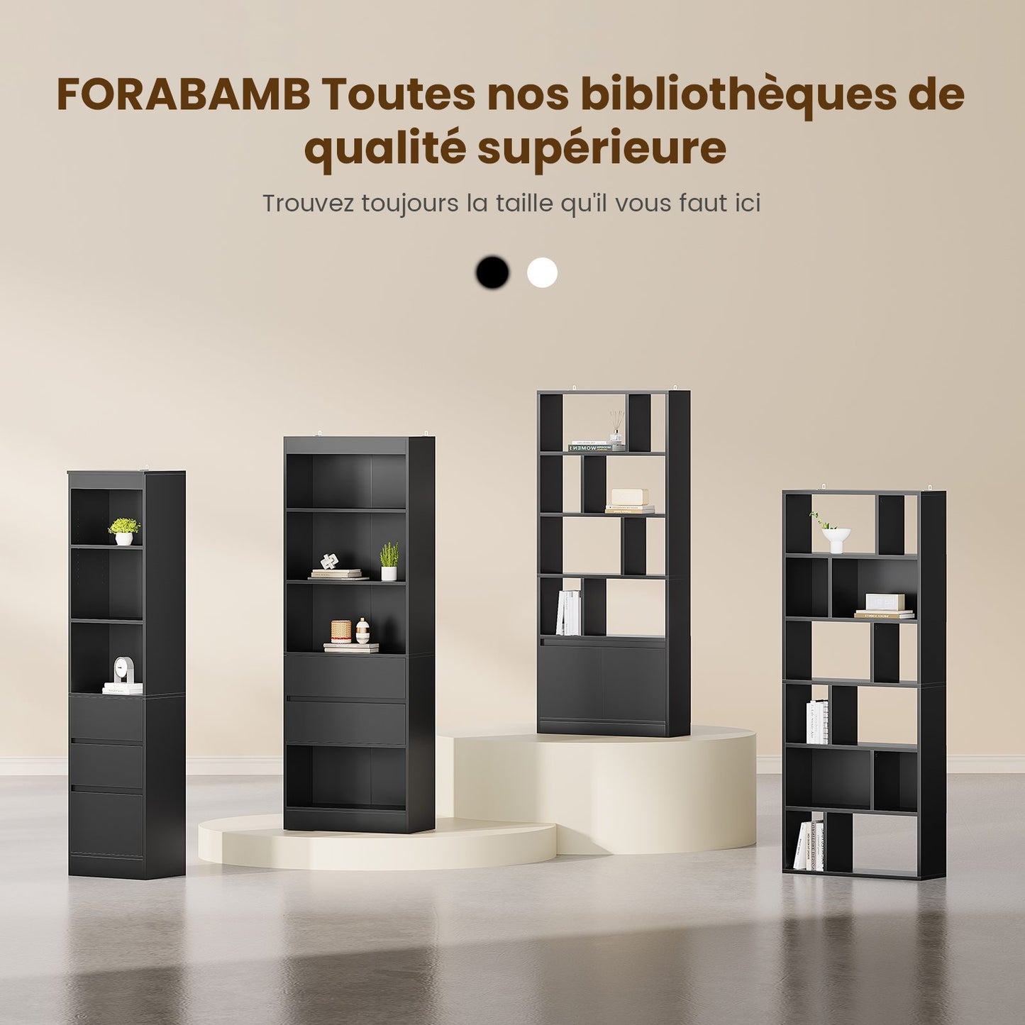 Bibliothèque Étagère à 6 Niveaux Cloison Séparateur Présentoir Meuble de Rangement avec 12 Compartiments Ouverts pour Salon Chambre Bureau 24 x 60 x 173 cm Blanc