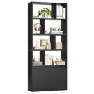Bibliothèque Étagère à 6 Niveaux Cloison Séparateur Présentoir Meuble de Rangement avec 12 Compartiments Ouverts pour Salon Chambre Bureau 24 x 60 x 173 cm Blanc