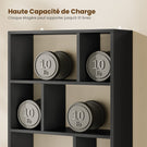 Bibliothèque Étagère à 6 Niveaux Cloison Séparateur Présentoir Meuble de Rangement avec 12 Compartiments Ouverts pour Salon Chambre Bureau 24 x 60 x 173 cm Blanc