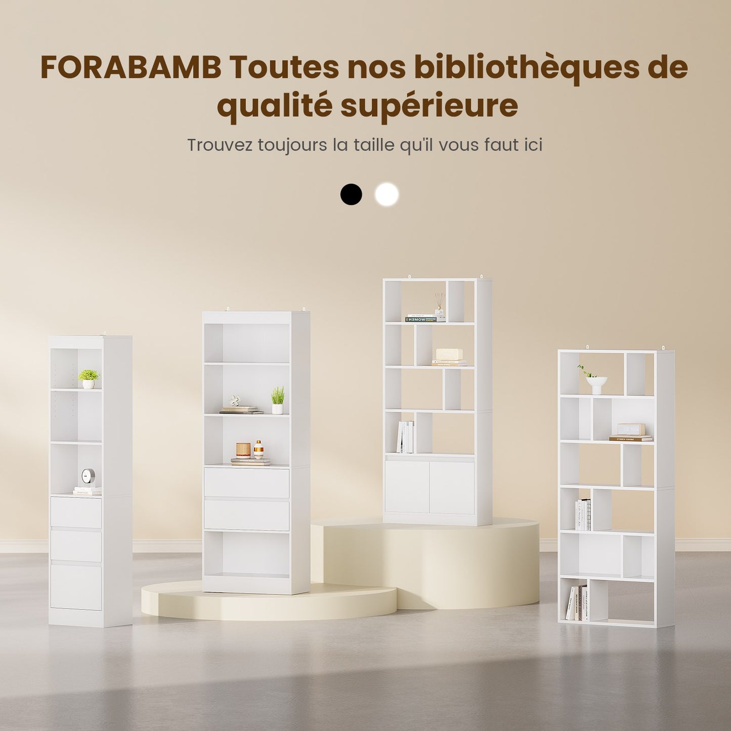 Bibliothèque Étagère à 6 Niveaux Cloison Séparateur Présentoir Meuble de Rangement avec 12 Compartiments Ouverts pour Salon Chambre Bureau 24 x 60 x 173 cm Blanc