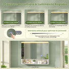 AOGLLATI Meuble Salle de Bain avec Éclairage LED et Prise, 80x19.5x75.5 cm
