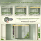 AOGLLATI Meuble de Salle de Bain avec Éclairage LED et Prise, 80x19.5x60 cm