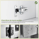 AOGLLATI Meuble de Salle de Bain avec Éclairage LED et Prise, 80x19.5x60 cm