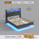 AOGLLATI Lit Flottant 140 x 190 avec sommier