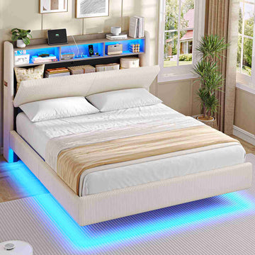 AOGLLATI Lit Flottant 140 x 190 avec sommier