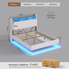 AOGLLATI Lit Flottant 140 x 190 avec sommier
