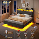 AOGLLATI Lit Flottant 160 x 200 avec sommier