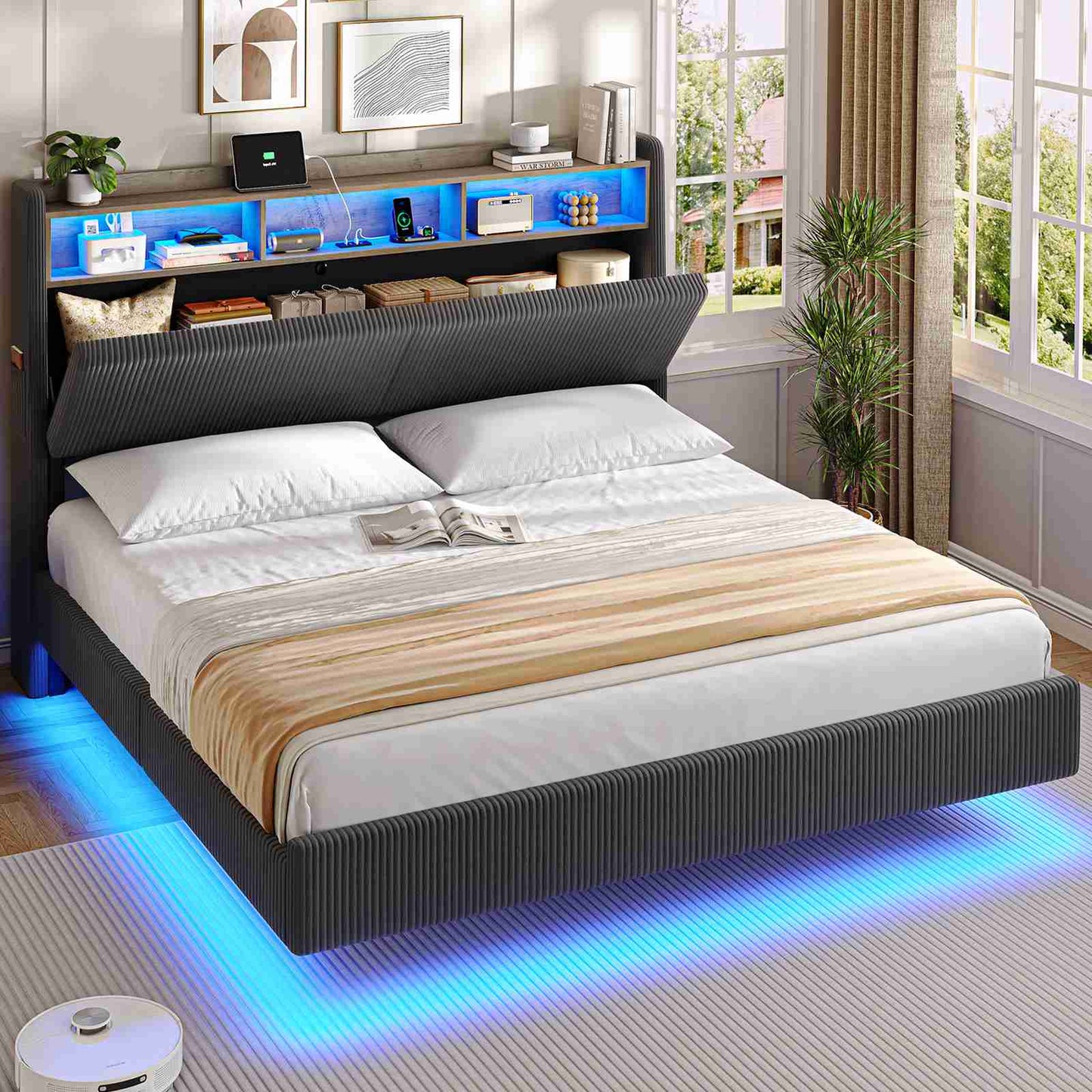 AOGLLATI Lit Flottant 180 x 200 avec sommier