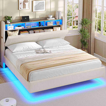 AOGLLATI Lit Flottant 160 x 200 avec sommier