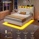 AOGLLATI Lit Flottant 140 x 190 avec sommier