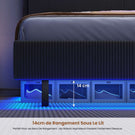 AOGLLATI Lit Flottant 140 x 190 avec sommier