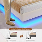AOGLLATI Lit Flottant 140 x 190 avec sommier