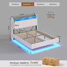 AOGLLATI Lit Flottant 140 x 200 avec sommier