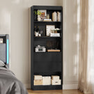 Bibliothèque Meuble de Rangement avec 2 Grands Tiroirs et 4 Compartiments Colonne Polyvalente avec Étagère Réglable180x60x24 CM