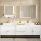 AOGLLATI  Armoire Murale Salle de Bain avec Prise 3 Températures Lumière  Dimmable  Armoire de Toilette avec Miroir HD 16 x 80 x 60 cm Blanc