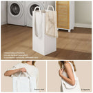 Meuble Colonne Salle de Bain Meuble de Rangement avec Etagère Réglable 2 Paniers à Linge 2 Étagères Ouvertes 30 x 30 x 170 cm